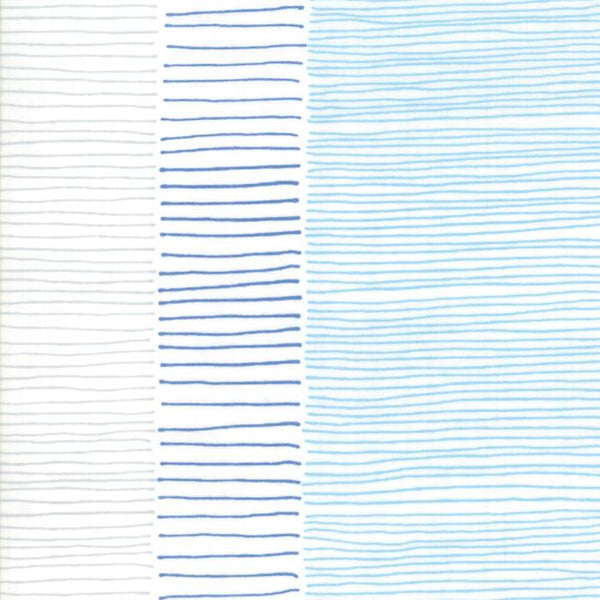 Fine Lines White Blue