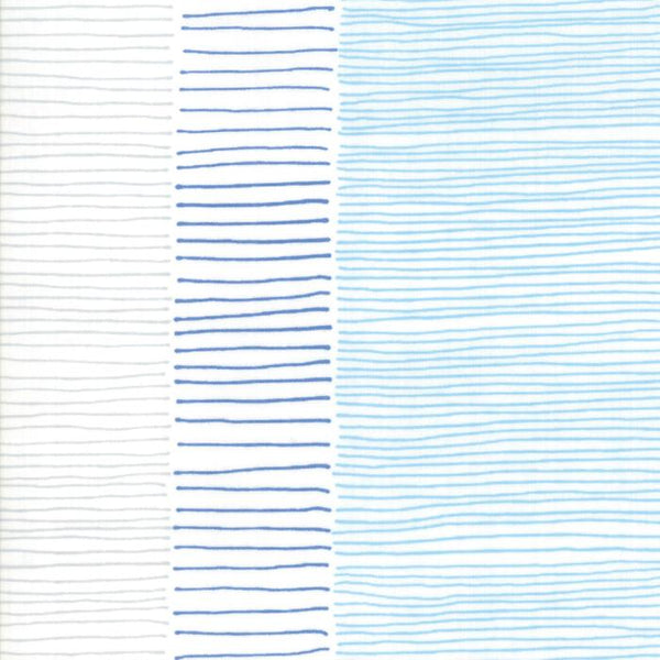 Fine Lines White Blue