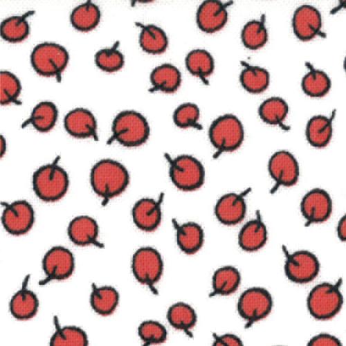 Apples White Linen - FAT QUARTER