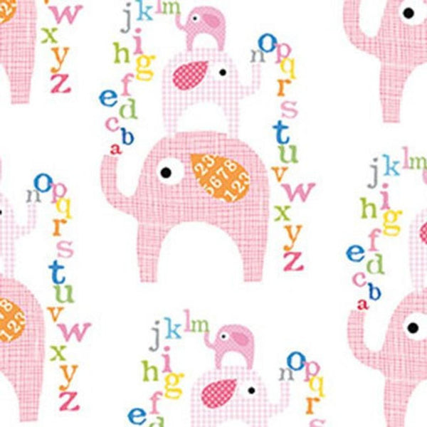 Elephant Alphabet Pink
