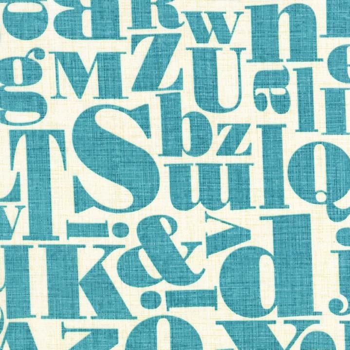 Just My Type Letterpress Teal