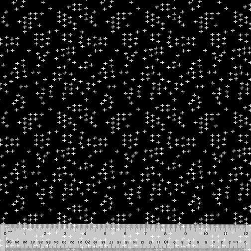 Pen & Ink Stitch Black Fabric