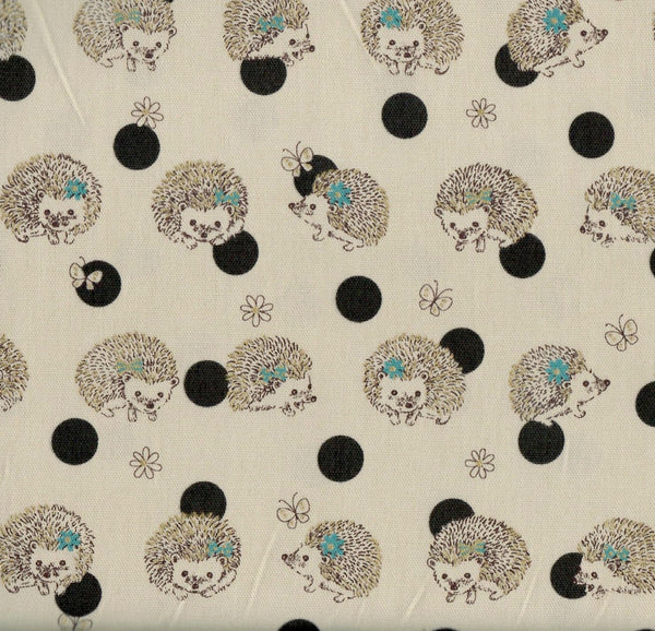 Cool Animals Hedgehog Brown - FAT QUARTER