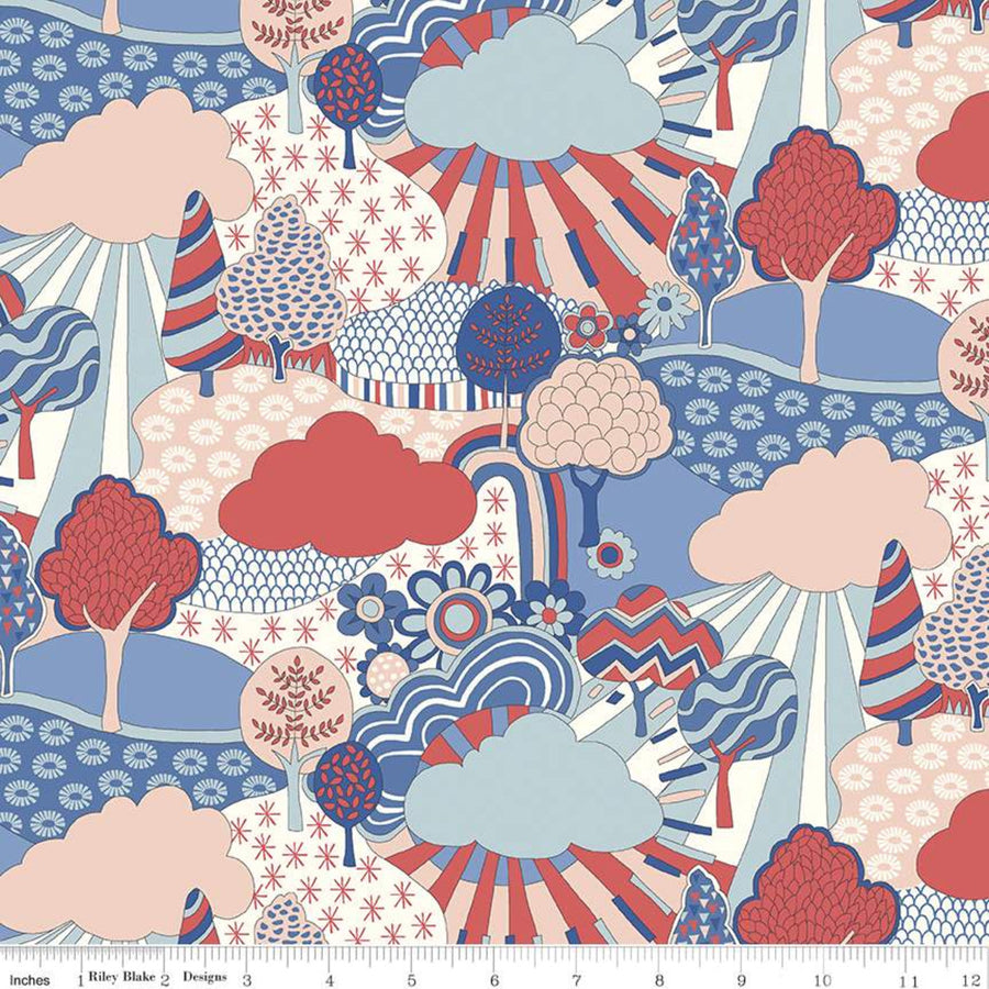The Carnaby Collection Sunny Afternoon Retro Indigo