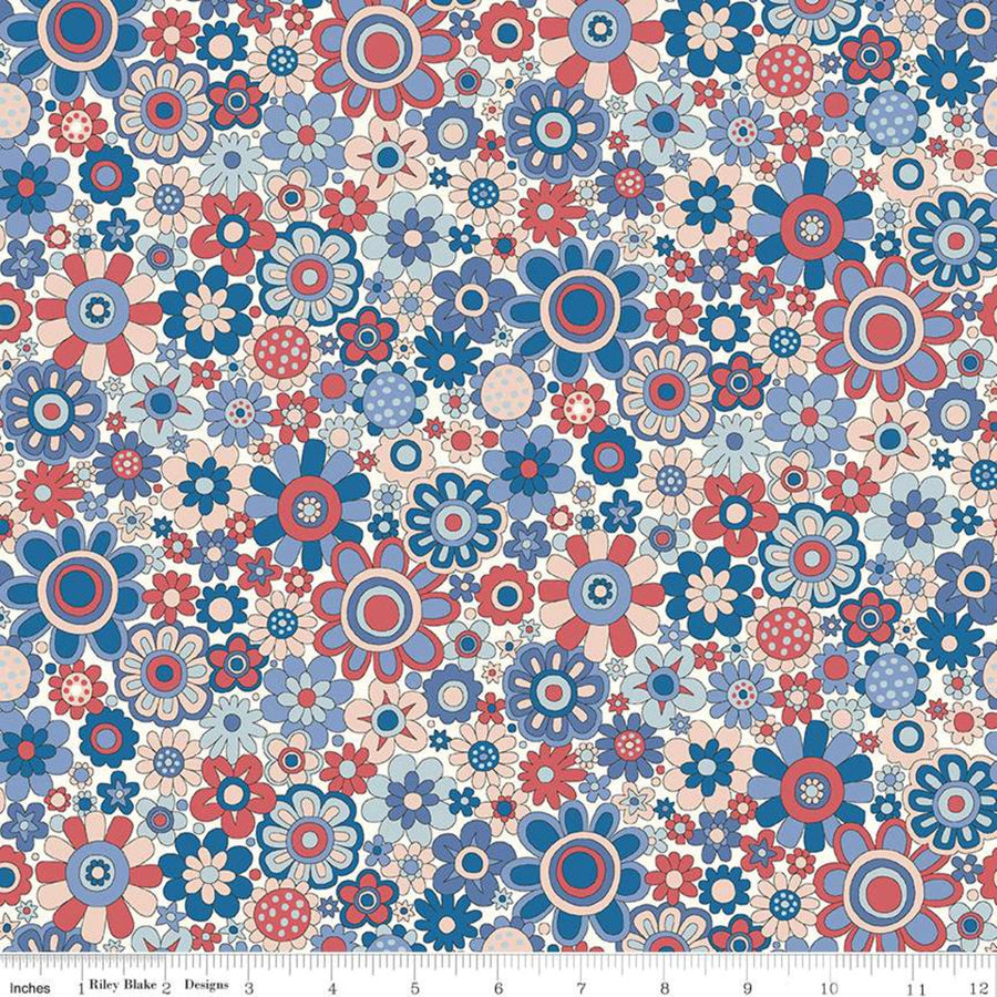 The Carnaby Collection Paradise Petals Retro Indigo