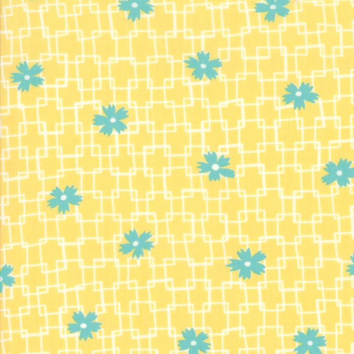 Jen Kingwell Fine and Sunny Trellis Mango Cream