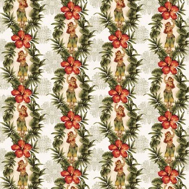 Mini Tropicals Hula Girls Fabric from In The Beginning Fabrics