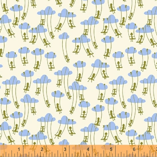 Cloud Swinging Blue Fabric