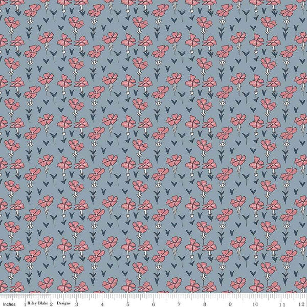 Sweet Stems Garden Blue - Riley Blake Designs C8273-BLUE