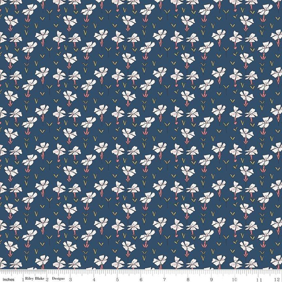 Sweet Stems Garden Dark Blue - Riley Blake Designs C8273-DKBLUE