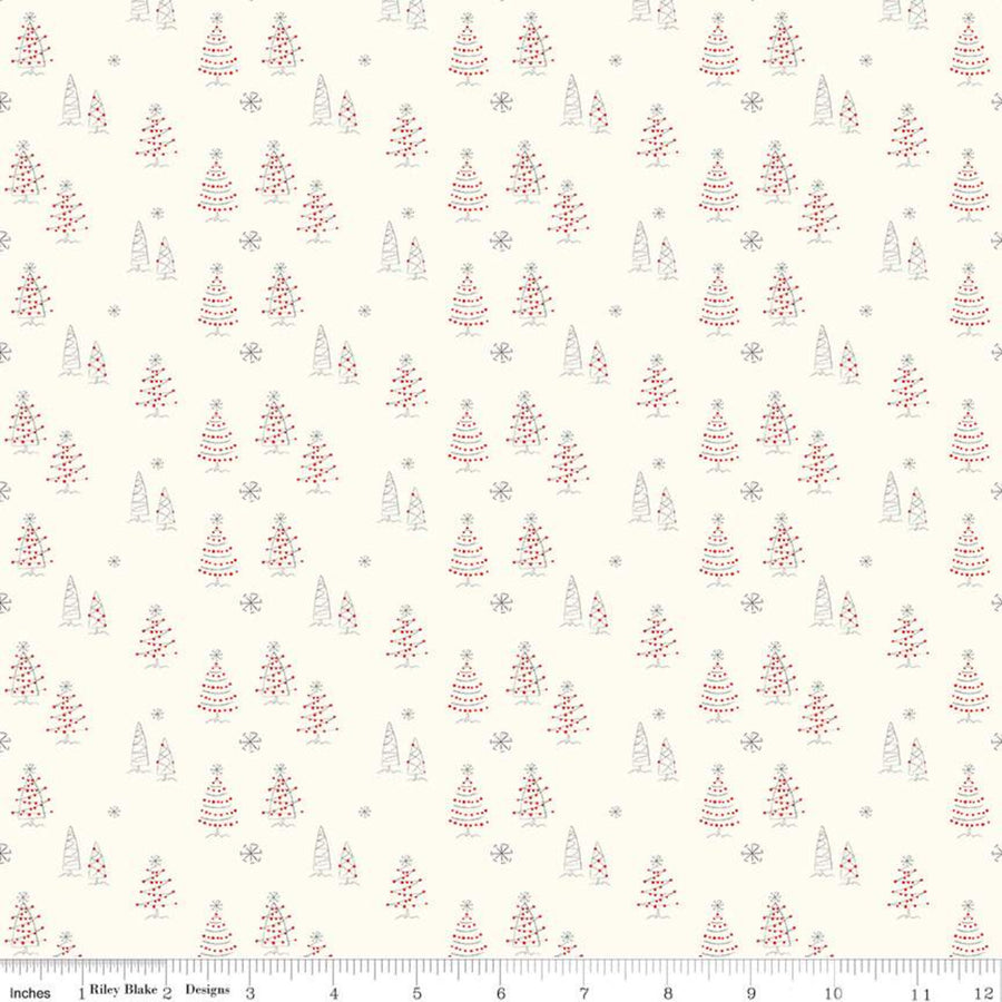Merry Little Christmas Trees fabric C9641