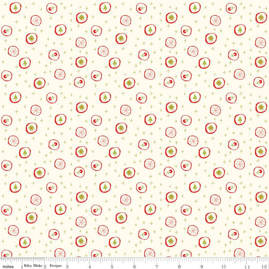 Merry Little Christmas Candy Black Fabric C9642