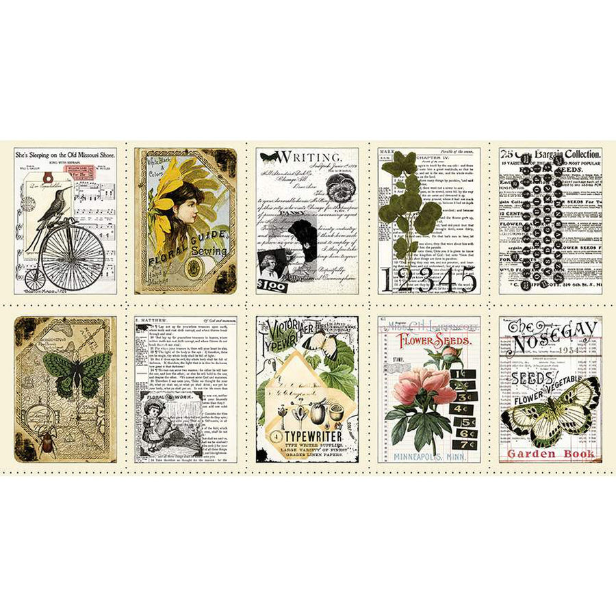 Art Journal Flower Press Patch 24" panel