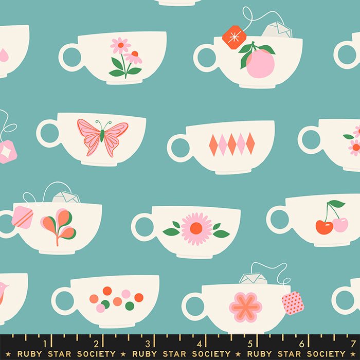 Camellia Teacups Turquoise RSS | RS0029 16