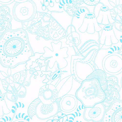 Floral Teal