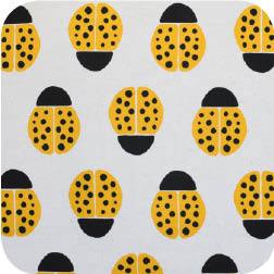 Ladybugs Yellow Canvas