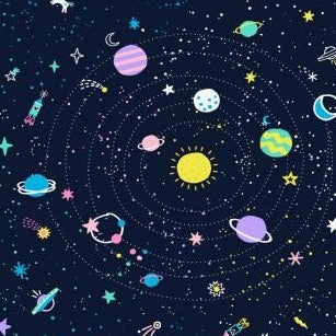 Dear Stella Lost in Space Fabric 1277