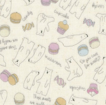 Kokka Baby Dreams White Double Gauze Fabric