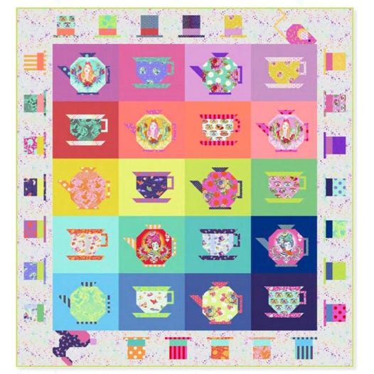 Mad Hatter Tea Party Quilt Kit
