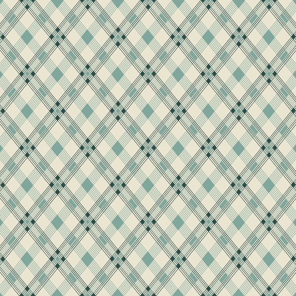 Open Plaid Teal