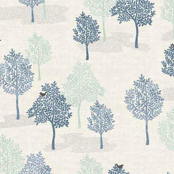 Woodland Trees Blue